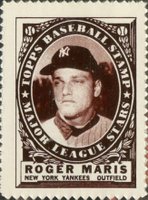 1961 Topps Stamps # Roger Maris Baseball Card