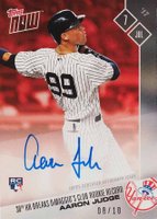 2017 Topps Now  #336D Aaron Judge Autograph-Red Baseball Card