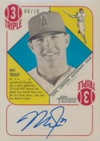 2015 Topps Heritage '51 Collection Autographs #MT Mike Trout Baseball Card