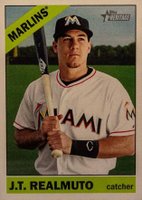 2015 Topps Heritage  #659 J.T. Realmuto Gum Damage Baseball Card