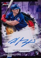 2024 Topps Finest Finest Autographs #FAWL Wyatt Langford Purple Refractor Baseball Card