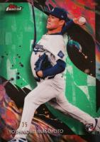 2024 Topps Finest #150 Yoshinobu Yamamoto Green Refractor Baseball Card