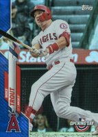 2020 Topps Opening Day #90 Mike Trout Blue Foil Baseball Card