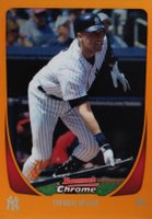 2011 Bowman Chrome #129 Derek Jeter Orange Refractor Baseball Card