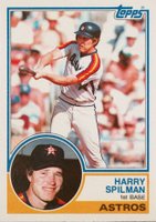1983 Topps #193 Harry Spilman Baseball Card