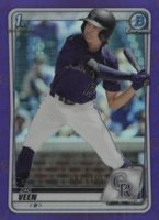 2020 Bowman Draft #BD107 Zac Veen Chrome-Purple Refractor Baseball Card