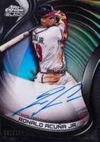 2022 Topps Chrome Black Autographs #RAJ Ronald Acuna Jr. Refractor Baseball Card