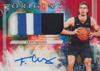 2021 Panini Origins Rookie Jersey Autographs #JA-WAG Franz Wagner Red Basketball Card
