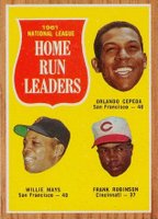 1962 Topps #54 N.L. Home Run Leaders Baseball Card