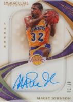 2019 Panini Immaculate Collection Shadowbox Signatures #SSMJN Magic Johnson Gold Basketball Card