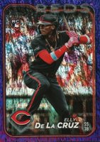 2024 Topps #141 Elly de La Cruz Purple Holofoil Baseball Card