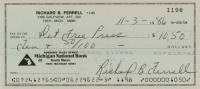 1999 Hall of Fame Autographs # Rick Ferrell Bank Check Baseball Card
