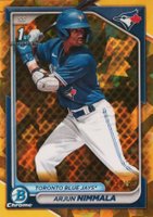 2024 Bowman Sapphire Edition Chrome Prospects #BCP142 Arjun Nimmala Gold Baseball Card