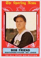 1959 Topps #569 Bob Friend All-Star Baseball Card