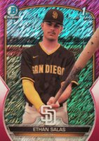2023 Bowman Chrome Prospects #BCP171 Ethan Salas Fuchsia Shimmer Baseball Card