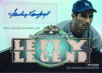 2012 Topps Triple Threads Autograph Relics #142 Sandy Koufax Baseball Card