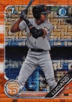 2019 Bowman Mega Box Chrome #82 Marco Luciano Orange Refractor Baseball Card