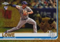 2019 Topps Chrome #151 Brandon Lowe Gold Refractor Baseball Card