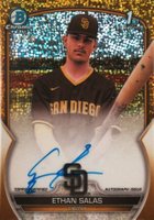 2023 Bowman Chrome Prospect Autographs #CPAESS Ethan Salas Gold Mini Diamond Baseball Card