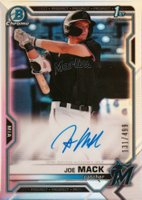 2021 Bowman Draft Chrome Draft Pick Autographs #CDAJMA Joe Mack Refractor Baseball Card