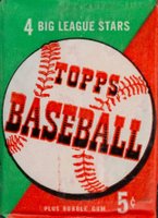 1954 Topps #WP Wax Pack 5 Cents Baseball Card