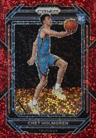 2022 Panini Prizm #266 Chet Holmgren Red Sparkle Basketball Card