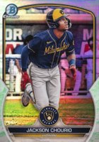 2023 Bowman Chrome Prospects #BCP76 Jackson Chourio Lunar Glow Refractor Baseball Card
