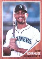 2025 Topps Heritage Heritage 25th Anniversary #H2511 Julio Rodriguez Holographic Baseball Card