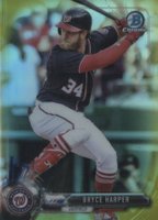 2017 Bowman Chrome #96 Bryce Harper Gold Refractor Baseball Card