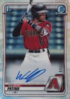 2020 Bowman Chrome Prospect Autographs #CPAWP Wilderd Patino Refractor Baseball Card