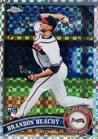 2011 Topps Chrome #176 Brandon Beachy X-Fractor Baseball Card