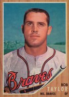 1962 Topps #406 Bob Taylor Baseball Card