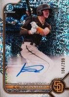 2022 Bowman Chrome Prospect Autographs #CPAJME Jackson Merrill Speckle Refractor Baseball Card