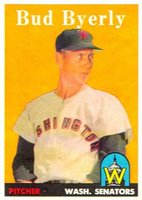 1958 Topps #72 Bud Byerly Photo is Hal Griggs Baseball Card