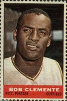 1964 Bazooka Stamps # Bob Clemente Baseball Card