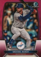 2023 Bowman Chrome #54 Michael Busch Fuchsia Baseball Card