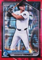 2024 Bowman Draft #BDC121 Fenwick Trimble Chrome-Red Lava Baseball Card