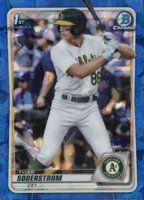 2020 Bowman Draft Chrome Sapphire Edition #BD119 Tyler Soderstrom Baseball Card