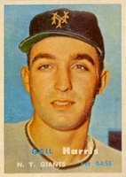 1957 Topps #281 Gail Harris Baseball Card
