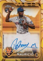 2024 Topps Gilded Collection Topps Chrome Gold Autographs #CGARM Ronny Mauricio Yellow/Gold Baseball Card