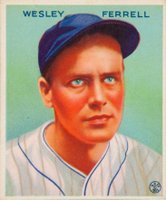 1933 Goudey #218 Wesley Ferrell Baseball Card