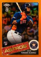 2020 Ben Baller Chrome 1985 Topps #85TC4 Yordan Alvarez Orange Refractor Baseball Card