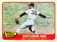 1965 Topps #133 World Series Game #2 Stottlemyre Wins Baseball Card