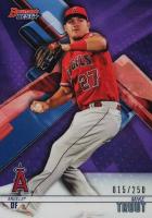 2018 Bowman's Best #65 Mike Trout Purple Refractor Baseball Card