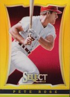2013 Panini Select #112 Pete Rose Gold Prizm Baseball Card
