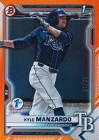 2021 Bowman Draft 1st Edition #BD191 Kyle Manzardo Orange Foil Baseball Card