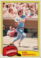 1981 Topps #32 Ken Oberkfell Baseball Card