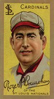 1911 Gold Borders Broadleaf Back #24 Roger Bresnahan mouth open Baseball Card