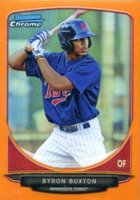 2013 Bowman Chrome Prospects #BCP1 Byron Buxton Orange Refractor Baseball Card