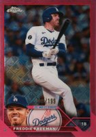 2023 Topps Chrome Logofractor Edition #5 Freddie Freeman Pink Refractor Baseball Card